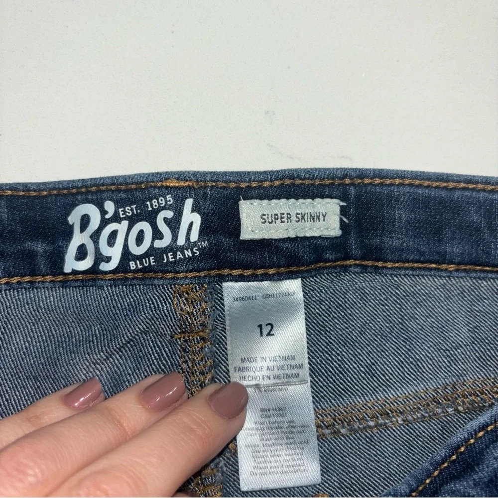 🌟 Classic Style! Girls' B'Gosh Super Skinny Dark Jeans - Size 12 🌟